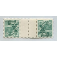 SUIZA 1936 PAREJA TETE-BECHE CON ENTRECINTAS NUEVO CON GOMA
